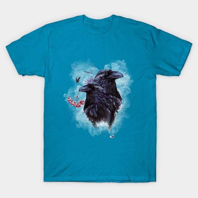 Watercolor Ravens: Made for Wingspan Game Players! T-Shirt by Graphics Gurl